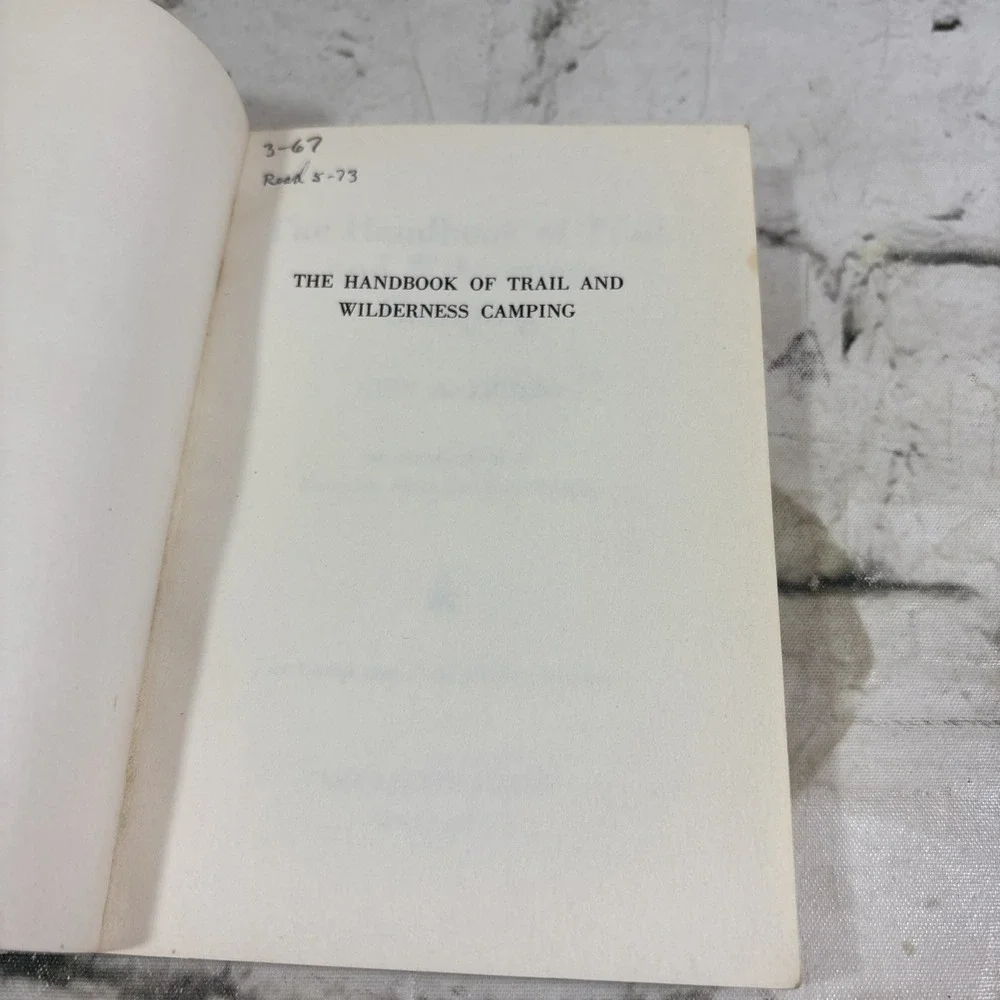 The handbook of trail and Wilderness Camping by John A. Ledlie